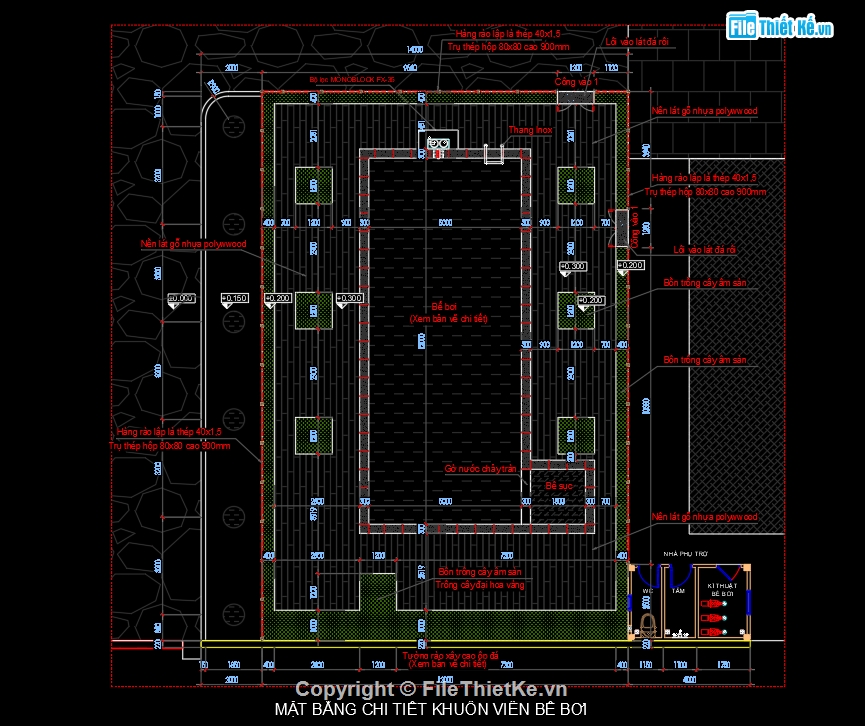 bể bơi gia đình,bể bơi 5x12,Hồ bơi,bể bơi mini gia đình,file cad bể bơi